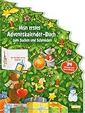 Mein erstes Adventskalender-Buch zum Suchen und Schmücken - Mit 24 Türchen und Spiel-Stickern: Mit großen Wimmelbildern und 24 Klappen, Suchfragen und Weihnachtsbaumschmuck-Stickern - ab 2 Jahren