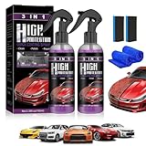 BSOON Auto Politur Auto Beschichtung Spray 2 Stück High Protection 3 in 1 Spray, Wachsspray Politur Auto Beschichtungsspray Car Shield Coating Nano Kratzer Spray Auto Reiniger