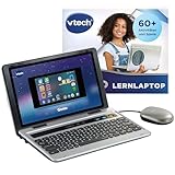 VTech Genio Laptop I Lerncomputer mit Internetzugang Textprogramm und 40 Lernspielen I Kinder PC mit Elternkontrolle Musik- und Videoplayer Kalender Tagebuch-App I Alter 5–12 Jahre I Silber