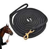 Longierleine | Lange Nylonleine, robuste Pferdeleine mit Messinghaken – für die tägliche Vorführung von Scheunen, Farmen, Weiden, Ställen, Reitschulen, Fellpflege, Trailreiten, Reitertrainern