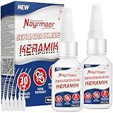 Nayrmaer Keramikkleber, 30g*2 Wasserfester Porzellankleber, Hohe Festigkeit Sekundenkleber für Keramik, Porzellan & Ton, mit Anti-Verstopfungskappe