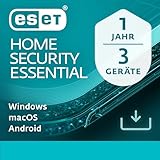 ESET HOME Security Essential 2025 | 3 Geräte | 1 Jahr | inklusive Sicheres Banking & Surfen, Sicheres Heimnetzwerk, Webcam-Schutz | Windows, macOS und Android | Aktivierungscode per E-Mail