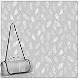 DEWUR Picknickdecke wasserdicht waschbar, Stranddecke Sandfrei XXL Campingdecke Strandmatte isoliert mit wasserdichter Unterseite (200 x 200 cm, Grau)