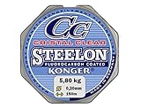 Angelschnur KONGER Cristal Clear Fluorocarbon Coated 0,12-0,50mm/150m Monofile Super stark ! (0,20mm / 5,80kg)