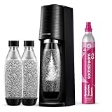 SodaStream Wassersprudler TERRA Promopack mitQuick-Connect CO2-Zylinder| inkl. 3x 1L FUSE Kunststoffflasche (spülmaschinengeeignet) | Farbe: Schwarz