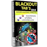 Wasserreinigungstabletten *NSF geprüft* Wasserentkeimungstabletten 12 Stück für 600L - Notfall Ausrüstung - Trinkwasseraufbereitung/Trinkwasserdesinfektion - Für Prepper