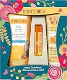 Burt's Bees® Sweet Like Honey Frühlings-Geschenkset, 3 Honig-Pflegeprodukte, Milk and Honey Bodylotion, Honey and Grapeseed Handcreme und Honey Lippenbalsam