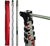 TELEMESS Höhenmesser 5 m – Teleskop-Messstab mit ausklappbarem Haken – Millimetergenau – Für Hallen, Fahrzeuge, LKW, Inspektion USW, höhenkontrolle fahrzeug