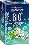 Meßmer Bio Holunderblüten Minze | 100% natürliche Zutaten | 20 Teebeutel | Vegan | Glutenfrei | Laktosefrei