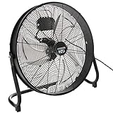 Arebos Bodenventilator Ø50 cm | Windmaschine | Ventilator | 3 Geschwindigkeitsstufen | hoher Luftdurchsatz | 100° einstellbarer Neigungswinkel | Schwarz
