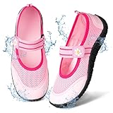 BERGMAN KELLY Little Kids Water Shoes (Pink, 34) Adorable Beach Shoes for Girls by