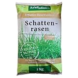 1kg N.L. Chrestensen Schattenrasen Rasensamen - Besondere Mischung für Schatten- und Halbschattenbereiche, schnellkeimend, hohe Belastbarkeit, dürreresistent, geeignet für 30m² Fläche