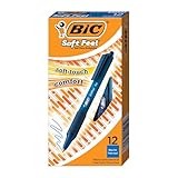 BIC 8373982-8373982 Kugelschreiber Blau Clip-on Retractable Ballpoint Pen 12 Stück(e) SoftFeel Clic Retractable Ballpoint Pen Blue PK12, Soft Feel