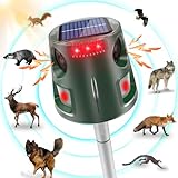 Katzenschreck Ultraschall Solar, Katzenschreck für Garten wasserdichte, 5 Modus Einstellbar Marderschreck, Solarladung Garten Katzenabwehr, 32FT Effektiv für Katzen, Hunde, Vögel, Mäuse