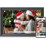 FRAMEO WiFi Digitaler Bilderrahmen, 10,1 Zoll Digitaler Bilderrahmen, Eingebauter 32GB Speicher, 1280x800 IPS LCD Touchscreen, Auto-Rotat, Teilen Sie Momente sofort über Frameo App von überall