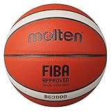 Molten BG3800 Basketball, Indoor, FIBA-Zulassung, Verbundleder, Größe 7, geeignet für Jungen ab 14 Jahren und Erwachsene