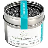 Zauber der Gewürze Schwarzes Hawaiisalz - Vulkan Salz zum Würzen von Gemüse, Brat- und Grillgerichten, Premium-Qualität in wiederverschließbarer Aroma-Dose, 130 g