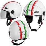 A-Pro Motorradhelm Motorrad Roller Offenes Jet Helm Viser Italien ECE 22 05 S