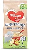 Milupa Kinder-Porridge – Hafer- & Früchtebrei ab dem 10. Monat bis 3 Jahre, Babynahrung, 1x 400 g