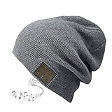 Bluetooth Beanie Mütze BLUEEAR Waschbare Freizeit Bluetooth Baggy Hats Kopfhörer mit akustischem Stereolautsprecher und Freisprecher-Telefonbeantwortung und bis zu 15 Stunden Wiedergabezeit