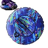 Ranley Aufblasbarer Schlittenschlitten 104 cm mit Griff | Schlitten für Kinder – für Kinder Erwachsene Winter Weihnachten Pool Camping im Freien