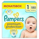 Pampers Baby Windeln Größe 1 (2-5kg) Premium Protection,...
