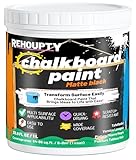 Tafelfarbe Schwarz - 1L Tafellack Schwarz | Einfach anzuwenden & Pinsel-On Interieur DIY Acrylfarbe Wandfarbe Schwarze Kreidefarbe für Holz, Metall, Möbel, Wände und Handwerk, mit Abdeckung von 6-8㎡