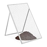 Relaxdays Durchwurfsieb, HxB: 100 x 60 cm, verzinktes Gartensieb, Streckmetall 20 x 40 mm, Kompostsieb, Stahl, silber