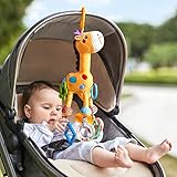 TUMAMA KIDS Baby Spielzeug Giraffe Hängendes Rasselspielzeug Baby Spielzeug mit Windspielen,Autositz Krippe Plüsch Tier Aktivitäts Spielzeug Geschenk für Neugeborene 0,3,6,9,12,18 Monate