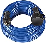 Brennenstuhl BREMAXX Verlängerungskabel (10m Kabel in blau, für den kurzfristigen Einsatz im Außenbereich IP44, Stromkabel einsetzbar bis -35 °C, Öl- und UV-beständig)