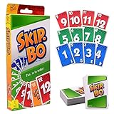 162PCS Sk*ip-B*O Kartenspiel Kartenspiele für Erwachsene Kartenspiel und Familienspiel Geeignet Strategie Zahlenkartenspiel Klassische Brettspielkarten 4-8 Personen zum Spielen