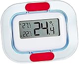 TFA Dostmann Digitales Kühl-Gefrierschrank-Thermometer, 30.1042, permanente Anzeige der Höchst-und Tiefstwerte, L 91 x B 15 (35) x H 72 mm