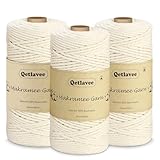 Qetlavee Premium Makramee Garn 3er Set | 3mm x 100M | 100%...