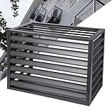 Sichtschutzzaun für Klimaanlagen, Zaun für Klimaanlagen, Mülleimergehäuse, Zaun für Klimaanlagen, Schutzabdeckung für Außenkondensatoren, AC-Sichtschutz aus Aluminiumlegierung (Farbe: Weiß 4