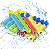 Lehoo Castle Wasserpistole Kinder, 12 Stück Wasserspritze, 9,1 m Reichweite Wasserpistol Schaumstoff, Wasserspritzpistole für Jungen und Mädchen