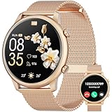 Smartwatch Damen, 1.39' Zoll Touchscreen Smart Watch mit Bluetooth Anrufe, Uhr Damen Herren mit 140+ Sportmodi SpO2 Pulsuhr Schlafmonitor Schrittzähler, Armbanduhr für Android iOS