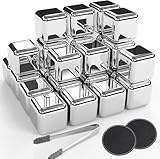 24 Stück Eiswürfel Aus Edelstahl Wiederverwendbare, Geschenke für Männer, Whisky Steine Ice Cube Set - Whiskysteine, Eiswürfel Für Whisky, Wein Kühlsteine (24 Stück)