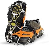 Unigear Steigeisen für Bergschuhe, Schuhkrallen, Eisspikes, Schneekette, Grödel und Spikes für Klettern Bergsteigen Trekking High Altitude Winter Outdoor