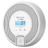 X-Sense CO Melder mit Digitalanzeige, Kohlenmonoxidmelder, Akkurater Sensor mit 10-Jahren Lebensdauer, Batterie Austauschbar, Zertifiziert nach EN 50291, CO03D