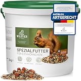 wildtier liebe Eichhörnchenfutter 2kg für Eichhörnchen & Streifenhörnchen I Ganzjahres-Futter Eichhörnchen I Eichhörnchen, Streifenhörnchen Futter