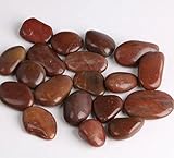 Dekosteine, 2-3 cm, verschiedene Naturfarben, Kieselsteine für Garten, Vasen, Landschaftsbau, Aquarien, Teiche, Dekoration im Haus, Tischdekoration (braun, 4 kg)
