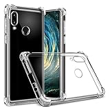 Hually Hülle für Huawei P20 lite,Transparent Weiche Silikon Ultradünnen Kratzfest Anti-Shock TPU Handyhülle Bumper Schutzhülle Case für Huawei P20 lite Hülle