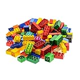 130 Teile bzw. 1 kg Lego Duplo Steine 100 x 4er 2x2 Noppen und 30 x 8er und 2x4 Noppen bunt gemischt