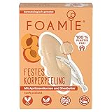 Foamie Festes Duschgel mit Aprikosenkerne & Sheabutter, Duschpeeling für Samtweiche Haut, Feste Dusche 100% Vegan, Plastikfrei, Silikonfrei, 80g