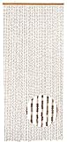 Kobolo Türvorhang Bamboo, 90x200cm, 45 Stränge, braun, Bambusvorhang als natürlicher Sicht- & Insektenschutz, dekorativer Perlenvorhang für den In- und geschützten Outdoorbereich