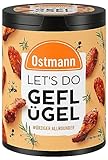 Ostmann Gewürze - Let's Do Geflügel | Gewürzsalz für Brathähnchen und Chicken Wings | Würziger Allrounder mit Cayennepfeffer und Rosmarin | 80 g in recyclebarer Metalldose