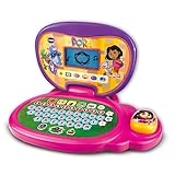 VTech Dora la Exploradora Lerncomputer, elektronisches Spielzeug für Kinder ab 3 Jahren, LCD-Display, Spiele und Aktivitäten auf Spanisch und Englisch, ESP-Version