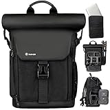 TARION Kamerarucksack Wasserdicht Fotorucksack Kameratasche DSLR Rucksack mit 15,6 Zoll Laptophülle und Regenschutzhülle(SP-01-Schwarz)