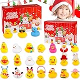 Gummiente Adventskalender 2023,24 Tage Enten Adventskalender 2023 Badeenten Quetschspielzeug zum Stressabbau Gummienten Adventskalender Weihnachts Adventskalender Für Kinder Feiertagsdekoration