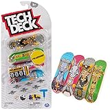 Tech Deck, Ultra-Deluxe Fingerboard 4er-Set, mit authentischer Skateboard-Grafik - zum Sammeln, Umbauen und für Coole Tricks, ab 6 Jahren